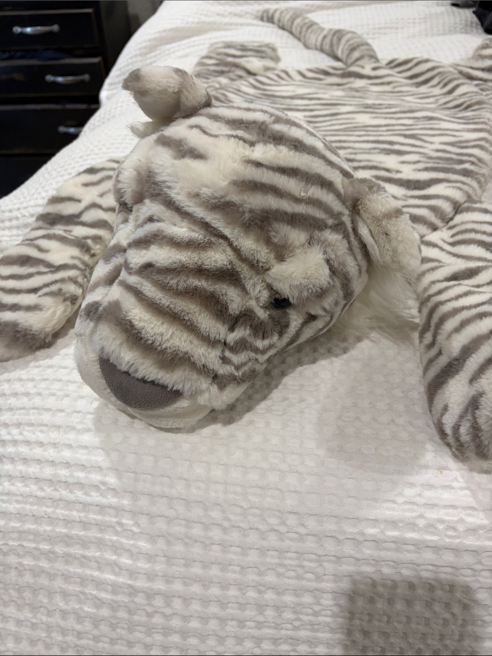 Jellycat Cream and Gray Striped Zebra Plush